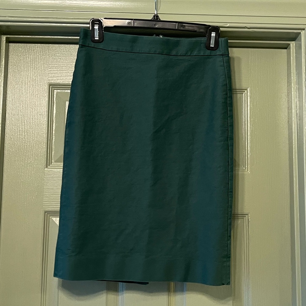 J. Crew - No. 2 Hunter Green Pencil Skirt